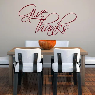 Give Thanks' 48 x 26-inch Wall Decal
