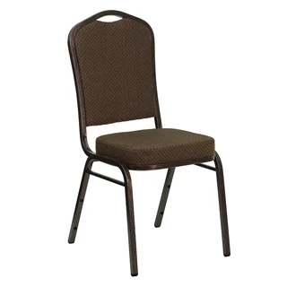 Freesia Brown Upholstered Stack Dining Chairs