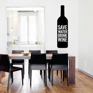 Save Water Drink Wine Wall Decal 9-inch wide x 36-inch tall
