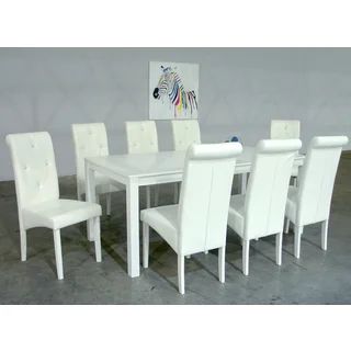 Warehouse of Tiffany Dita 9-piece White Dining Set
