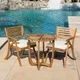 Christopher Knight Home Coronado Outdoor 3-piece Acacia Wood Bistro Set with Cushions