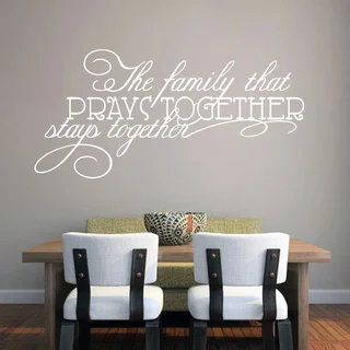 The Family That Prays Together Wall Decal 34-inch wide x 16-inch tall
