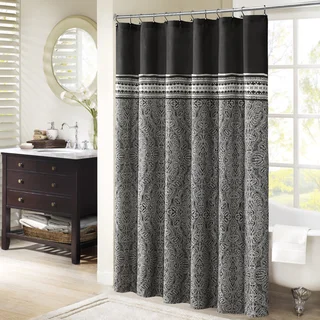 Madison Park Denton Jacquard Shower Curtain