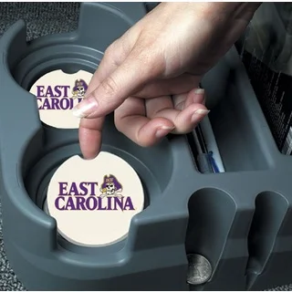 ECU East Carolina Pirates Absorbent Stone Car Coaster (Set of 2)