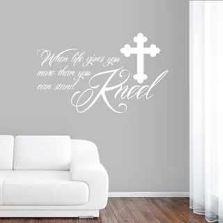 Kneel Wall Decal 22 inches wide x 14 inches tall