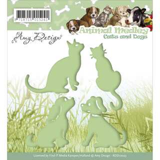 Find It Trading Amy Design Animal Medley Die Cats & Dogs