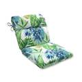 Pillow Perfect Outdoor/ Indoor Soleil Blue/Green Rounded Corners Chair Cushion