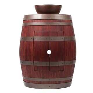 Premier Copper Products Wine Barrel Cabernet Finish Vanity Package with 13-inch Round Vessel Sink