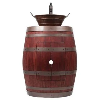 Premier Copper Products Wine Barrel Cabernet Finish Vanity Package with 16-inch Oval Bucket Vessel Sink and Faucet