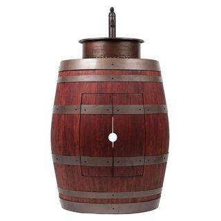 Premier Copper Products Wine Barrel Cabernet Finish Vanity Package with 15-inch Round Vessel Tub Sink and Vessel Filler Faucet