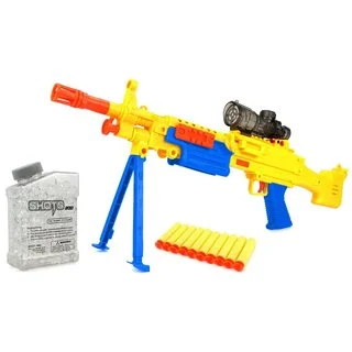YK Super Machine Gun Spring Powered Toy Foam Dart and Water Polymer Ball Shooting Gun