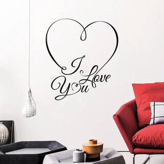 Quotes I Love You Heart Wall Art Sticker Decal