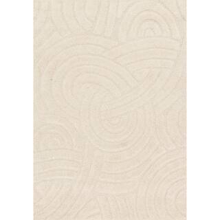 Jullian Ivory Abstract Shag Rug (7'7 x 10'6)