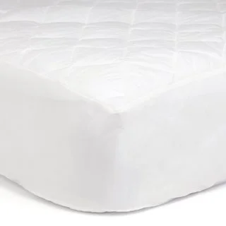 Deluxe Cotton-Blend Hypoallergenic Fitted Mattress Pad