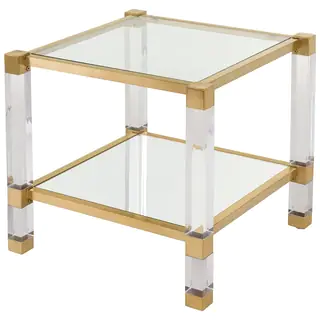 Safavieh Couture High Line Collection Angie Bronze Brass Acrylic End Table