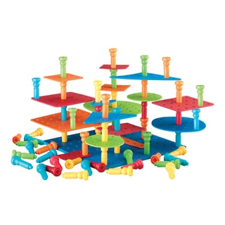 LAURI Tall-Stacker Pegs Building Set
