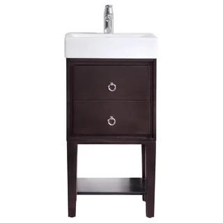 Avanity Kent 18 in. Vanity in Coffee finish with Vitreous China Top