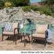 Honolulu Outdoor 3-piece Wicker Chat Set with Cushions by Christopher Knight Home - Thumbnail 1