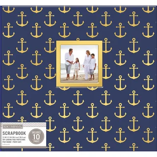 K&Company Patterned Post Bound Window Album 12inX12in Nautical