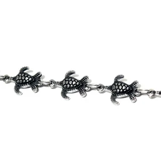 Antiqued Turtle Magnetic Therapy Bracelet