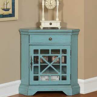 Somette Turquoise 1-Door Cabinet