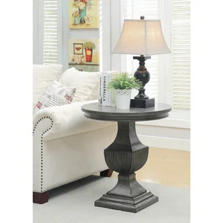 Somette Grey Round Accent Table