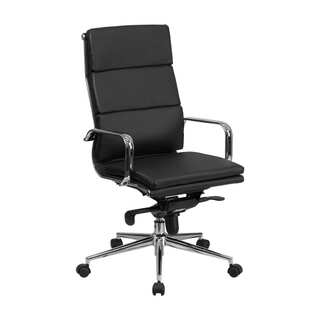 Offex High Back Leather Executive Swivel Office Chair with Synchro-tilt Mechanism