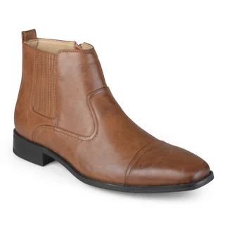 Vance Co. Men's Faux Leather Cap Toe Dress Boots