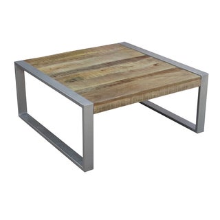 Timbergirl Reclaimed Wood Coffee Table with Silver legs