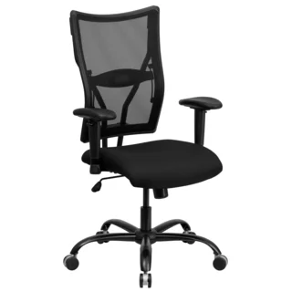 Liberty Black Mesh Executive Swivel Office Chair with Height Adjustable Arms