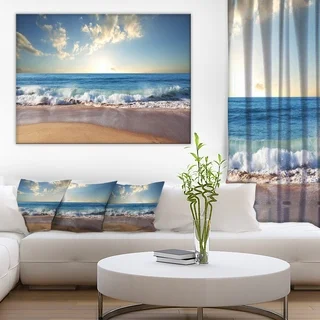 Designart - Sea Sunset - Seascape Photography Canvas Art Print