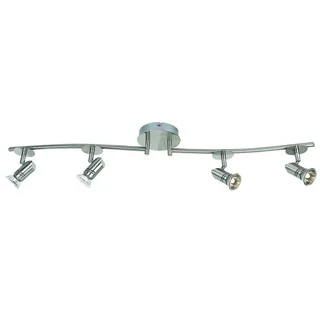 19211-000 Four Light Fixed Track with Adjustable Arms in Brushed Nickel Finish