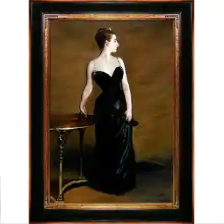 John Singer Sargent 'Portrait of Madame X' Hand Painted Framed Canvas Art