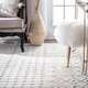 The Curated Nomad Ashbury Beaded Moroccan Trellis Ivory Rug (6'7 x 9') - 6'7 x 9' - Thumbnail 1