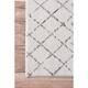 The Curated Nomad Ashbury Moroccan Trellis Ivory Rug (6'7 x 9') - 6'7 x 9' - Thumbnail 3