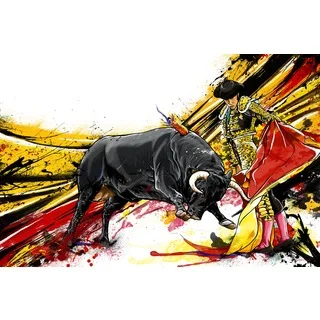 Maxwell Dickson 'Bull Fighter' Modern Canvas Wall Art