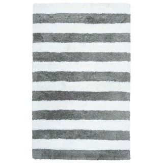 Rizzy Home Tabor Belle Collection Striped Polyester Shag Area Rug (3'6 x 5'6)