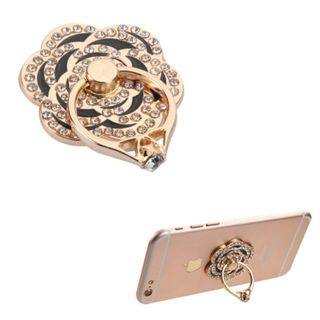 INSTEN Flower Diamond Adhesive Bunker Ring Stand Holder for iPhone/ Samsung Galaxy/ iPad/ Tablet and Cell Phones