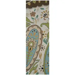 Rizzy Home Country Collection Multicolored Floral Runner Rug (2'6 x 8')
