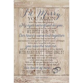 Dexsa I'D Marry You New Horizons Wood Plaque with Easel