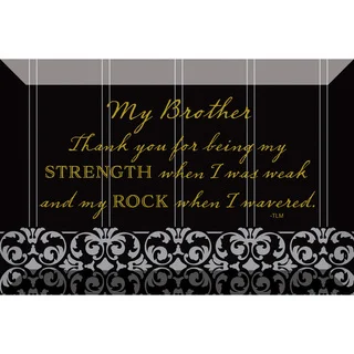 Dexsa My Brother Beveled Glass Plaque with Easel