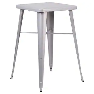 Offex 23.75-inch Square Metal Bar Height Table