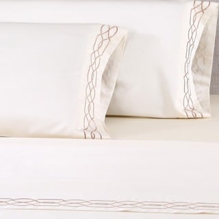 Gracewood Hollow Lee 600 Thread Count Lattice Embroidered Sheet Set