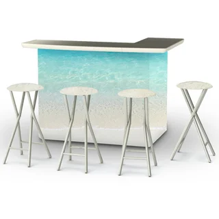 Best of Times Sand Bar Portable Patio Bar with Stools