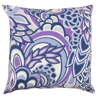 Michal Floral 18-inch Down and Feather Filled Throw Pillow