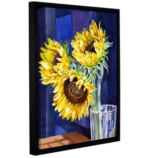 ArtWall 'Irina Sztukowsi's Sunflowers 2' Gallery Wrapped Floater-framed Canvas