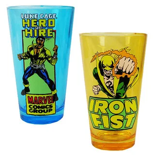 Ironfist and Luke Cage 16-ounce 2-Pack Pint Glasses
