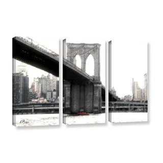 ArtWall 'Linda Parker's NYC's Brooklyn Bridge' 3-piece Gallery Wrapped Canvas Set