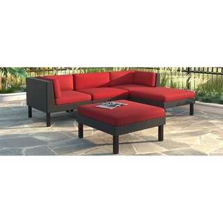 CorLiving Oakland 5pc Sofa with Chaise Lounge Patio Set