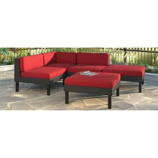 CorLiving Oakland 5pc Sectional with Chaise Lounge Patio Set